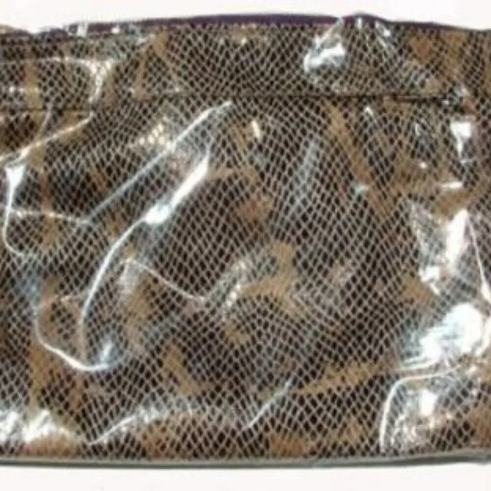tarte Snake Skin outer with Purple lining Cosmetic / Makeup Bag - BRAND NEW